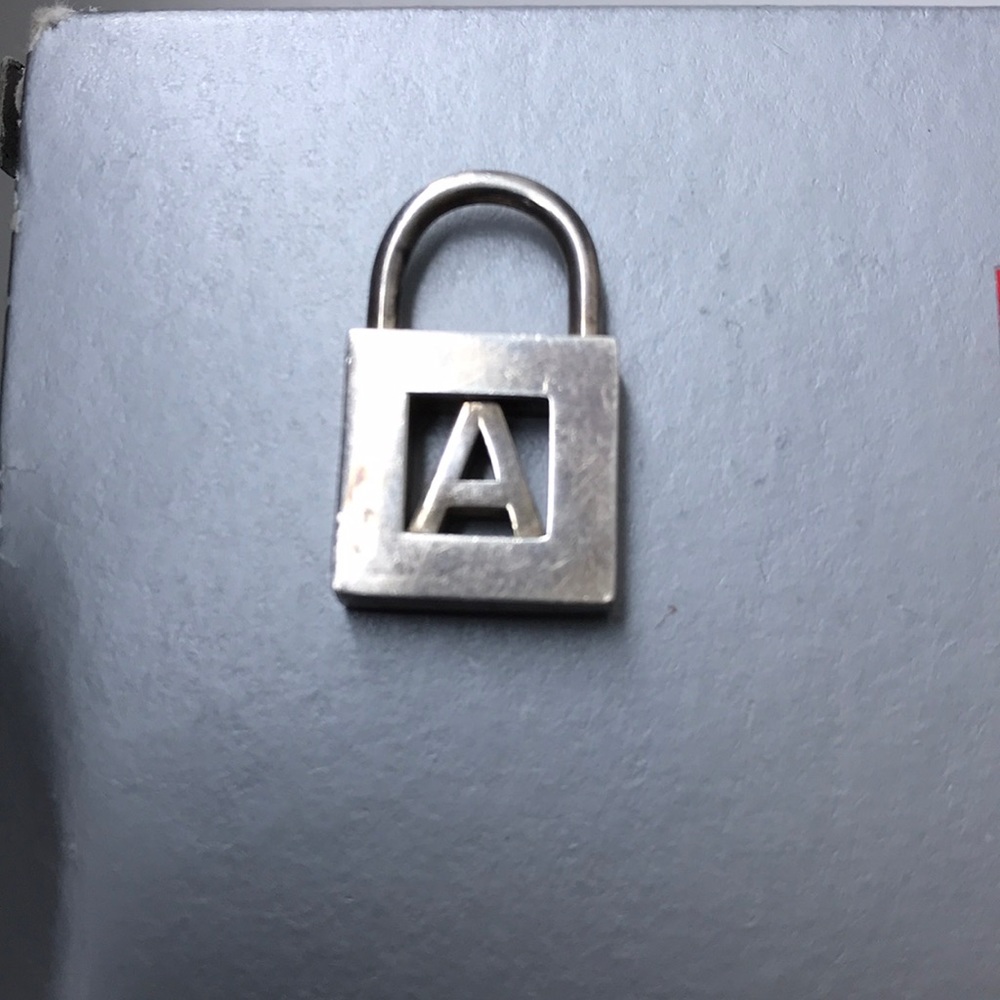 Tiffany & Co sterling silver letter “A” lock